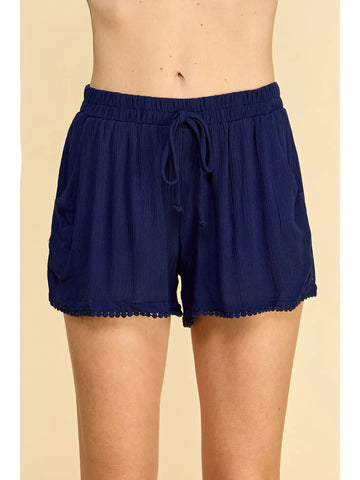 The Winnie Shorts - Navy Pom Pom