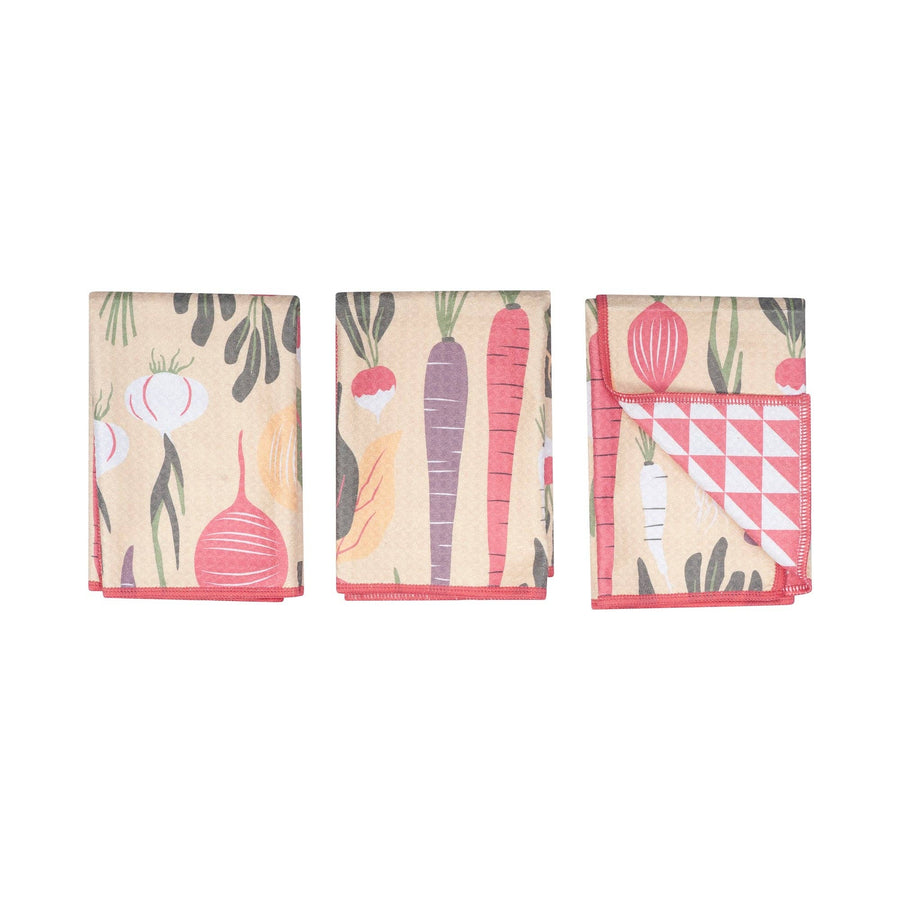 Mighty Mini Towel (Set of 3) Reversible - HJ Rooted: Tan