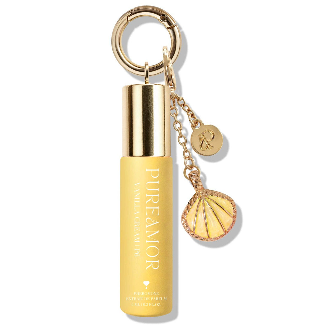 Vanilla Cream | Roll-on Pheromone Keychain Perfume - 6ml: Seashell Clip
