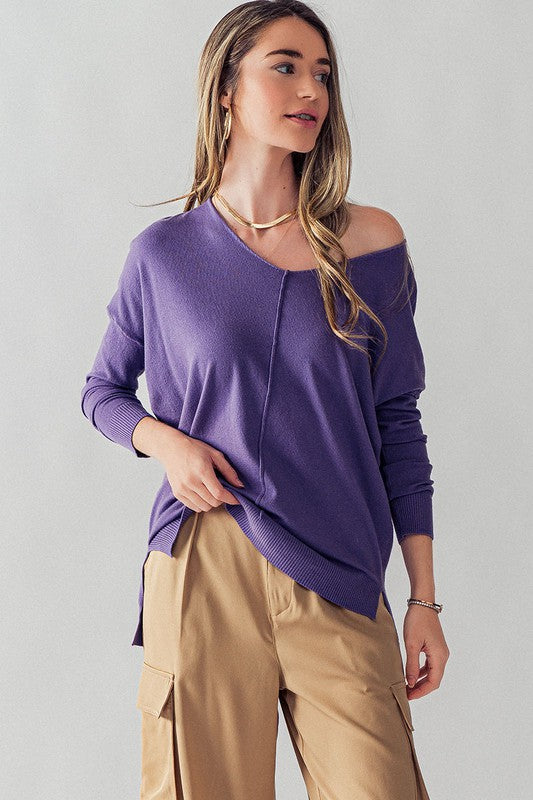 High-Low Tunic Sweater - Choose Color