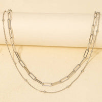 Dainty Mixed Layered Classic Chain Necklace: Gold