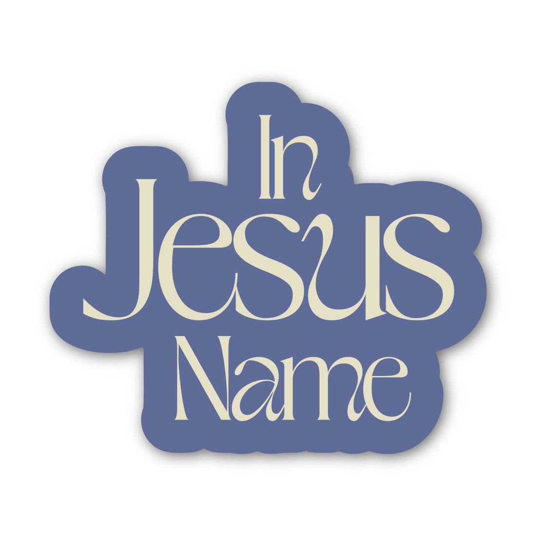 In Jesus Name Text Faith Sticker