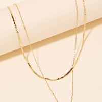 Layered Crystal Stud Pendant Necklace