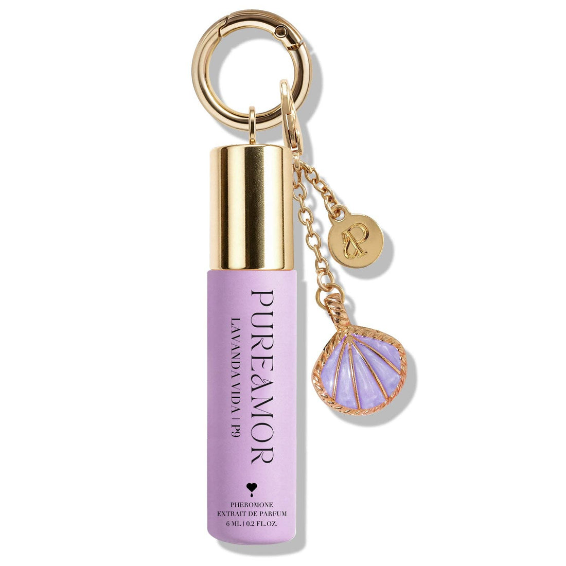 Lavanda Vida | Roll-on Pheromone Keychain Perfume Oil - 6ml: Seashell Clip