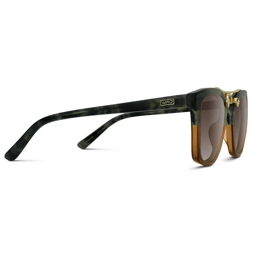 Demi - Women's Polarized Square Sunglasses - Desert Sage / Brown