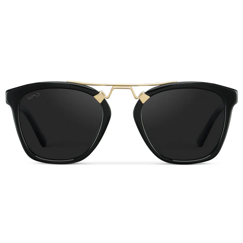 Demi - Women's Polarized Square Sunglasses - Black