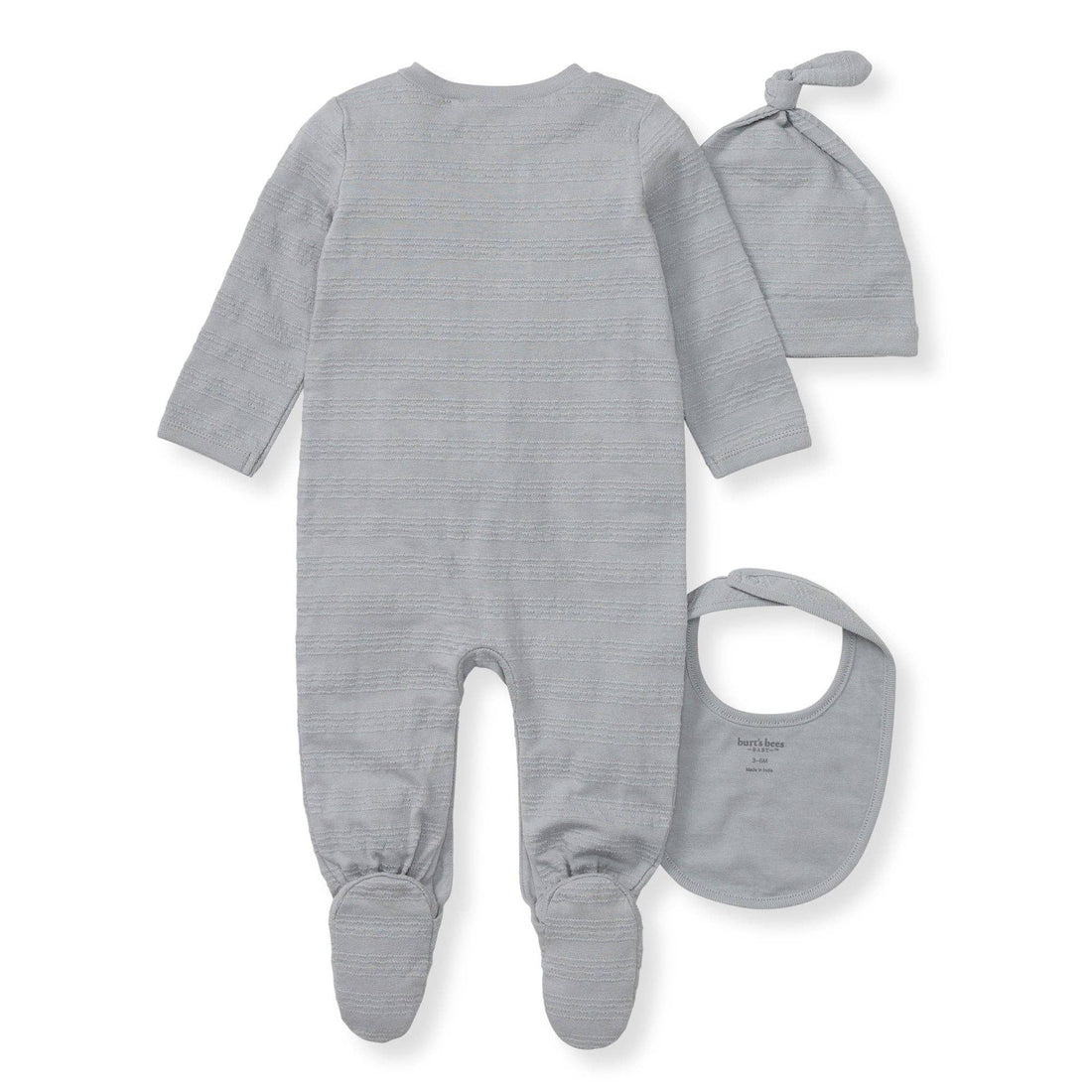3 Piece Jumpsuit, Hat & Bib Set: Quarry