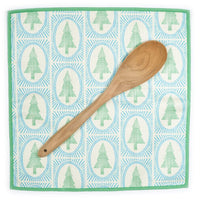 Mighty Mini Towel (Set of 3) Reversible - Marie Le Moal Winter Grove: Robins Egg