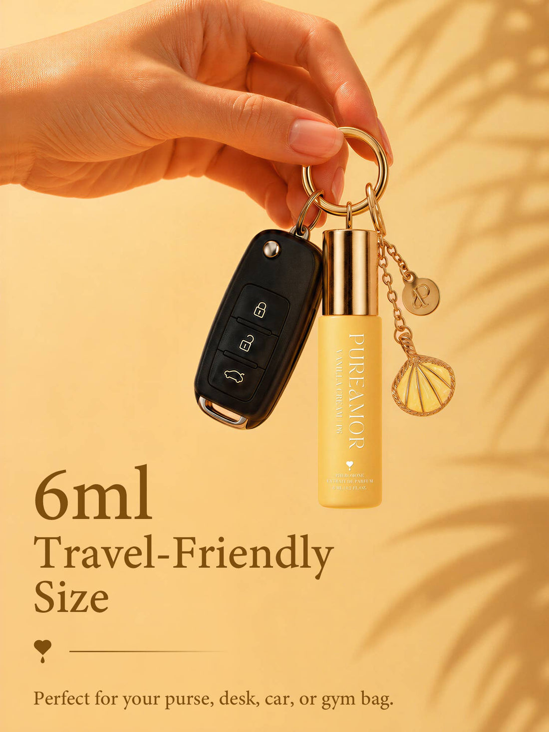 Vanilla Cream | Roll-on Pheromone Keychain Perfume - 6ml: Seashell Clip