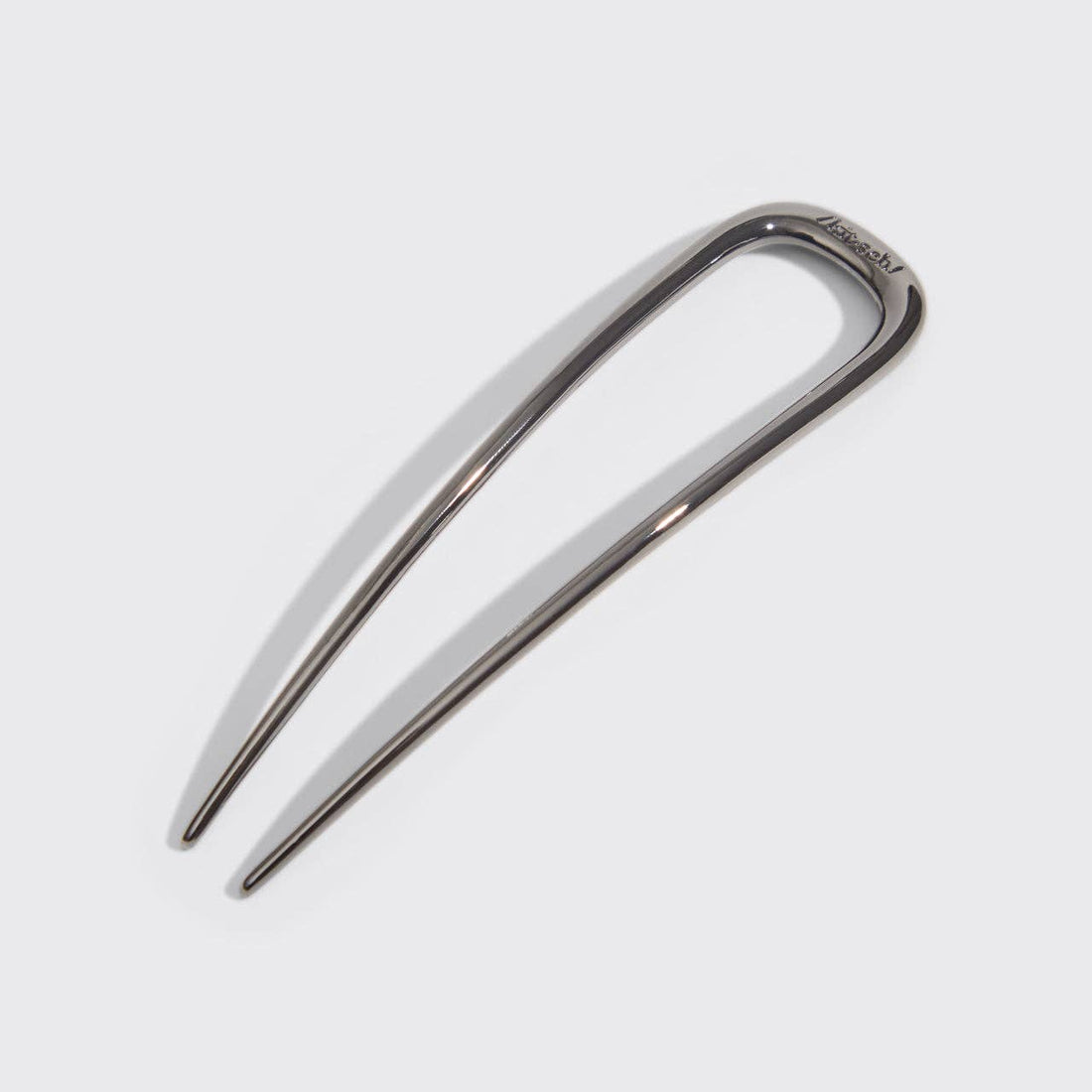Metal French Hair Pin - Hematite