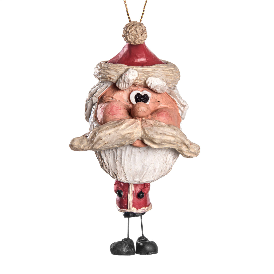 Santa Ornament With Rough Beard