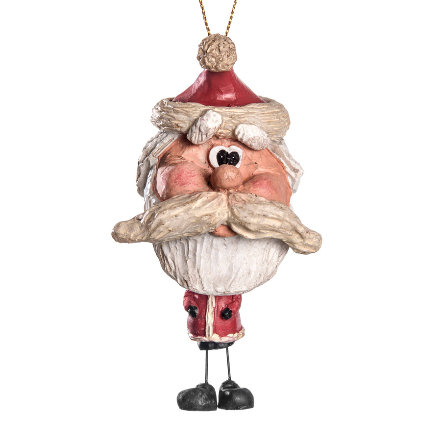 Santa Ornament With Rough Beard