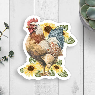Sunflower Chicken Vinyl Sticker