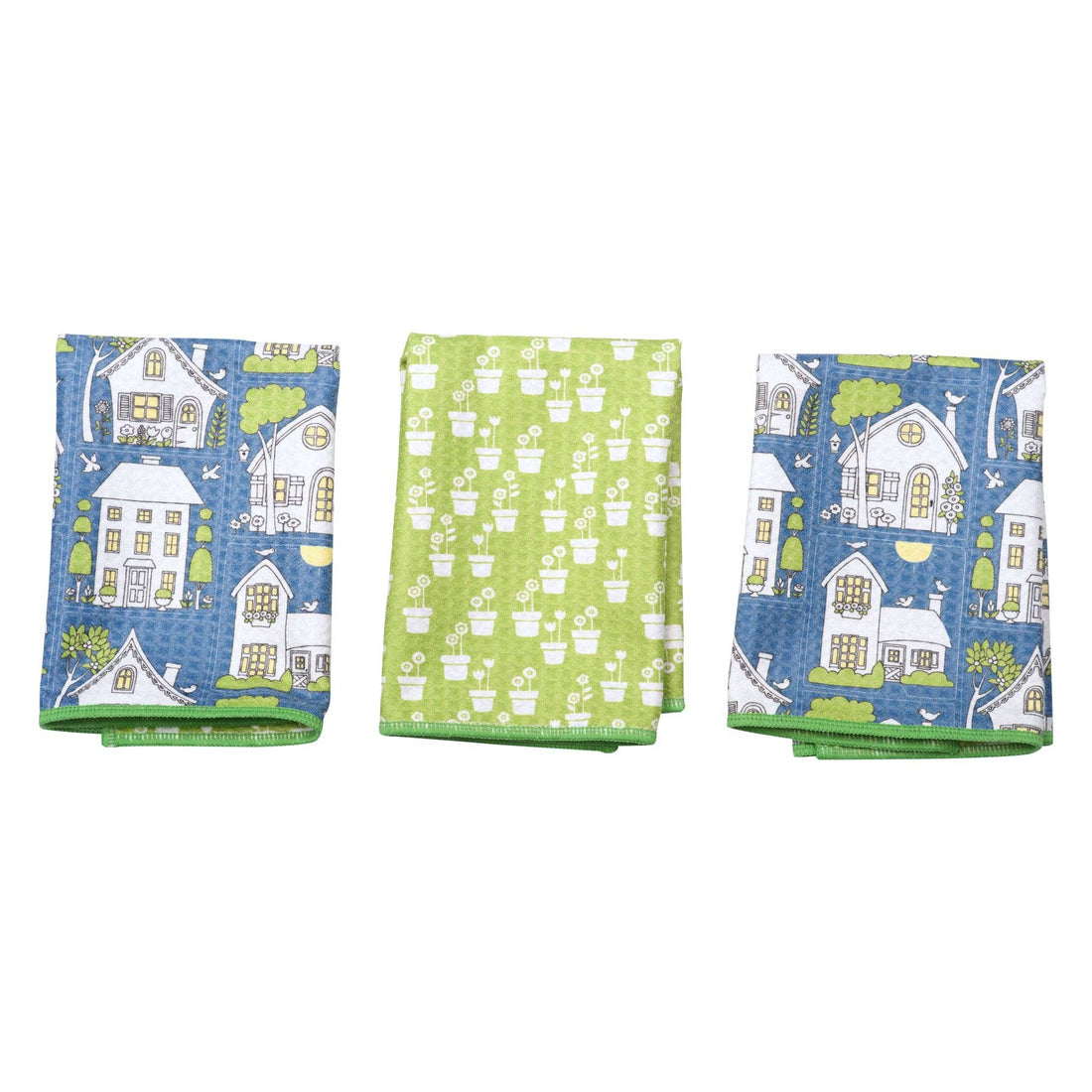 Mighty Mini Towel (Set of 3) Reversible - ME Twilight Cottages: Denim