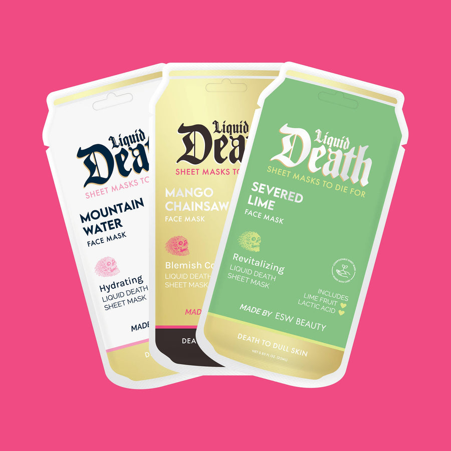 Liquid Death Face Mask Box Set