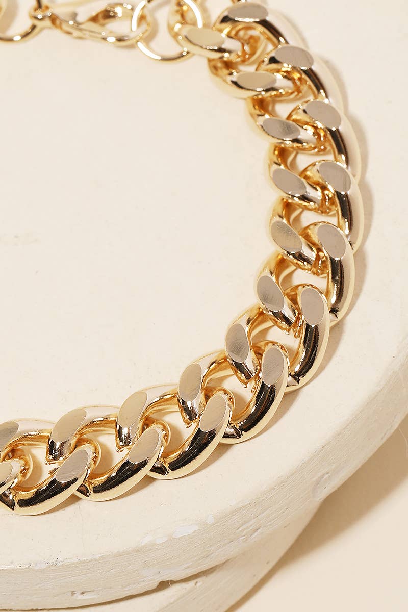 Curb Chain Lobster Clasp Bracelet