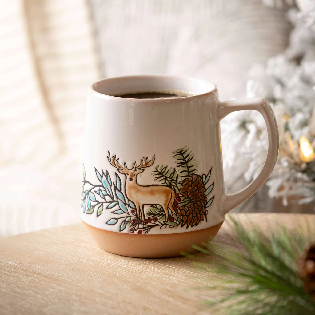 Embossed Woodland Christmas Mug