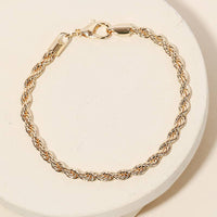 Rope Chain Bracelet: Gold