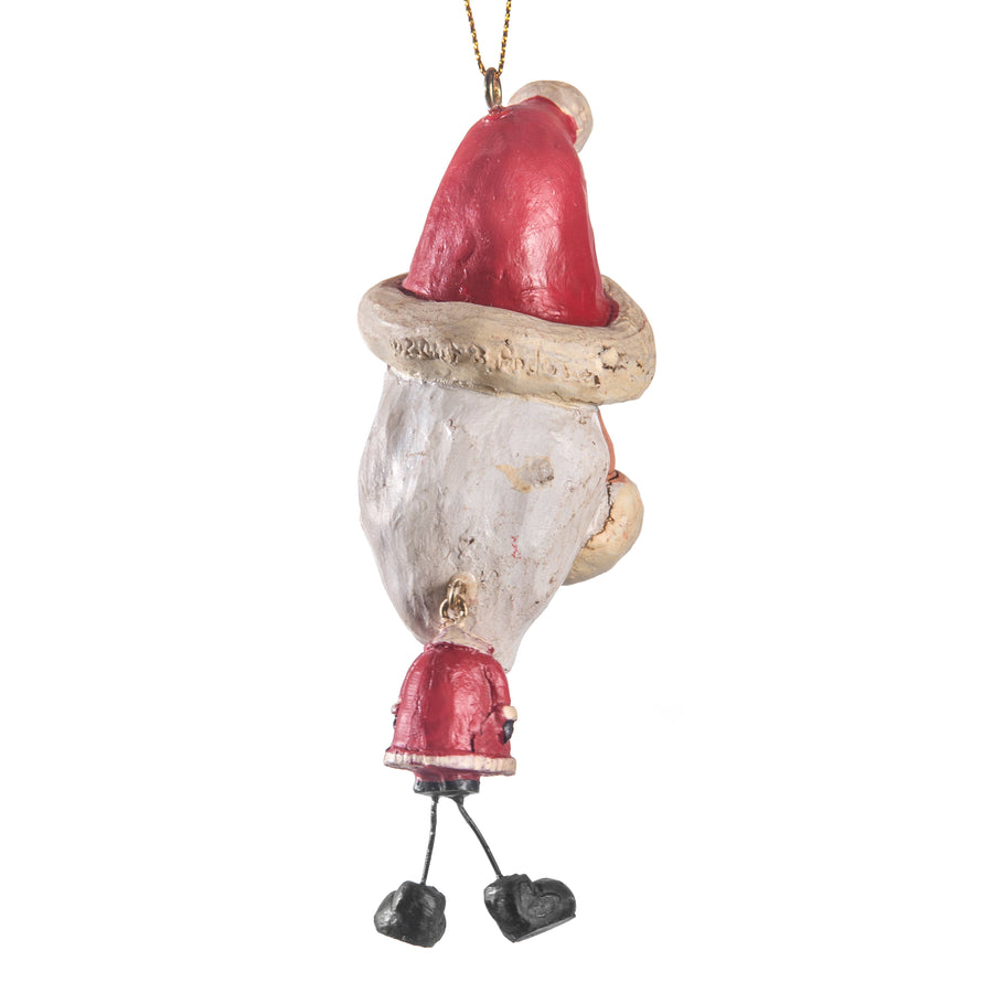 Santa Ornament With Smooth Beard