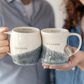 Grandma and Grandpa Hug Mugs - Set of 2