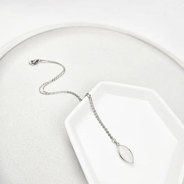 Faceted Quartz Crystal Silver Necklace