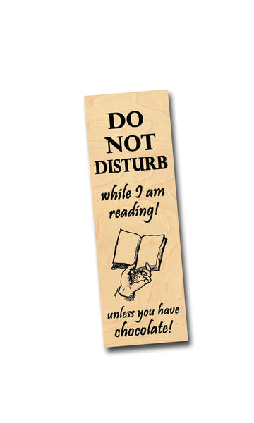 Do Not Disturb Wooden Bookmark