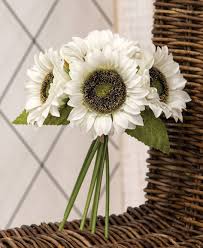 White Sunflowers Bouquet