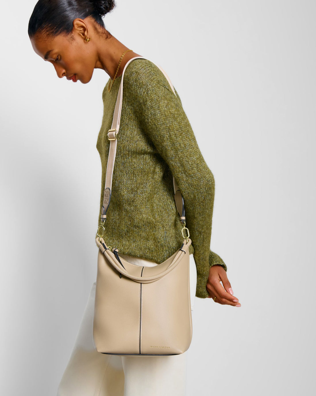 Hallie Satchel Bag - Light Taupe