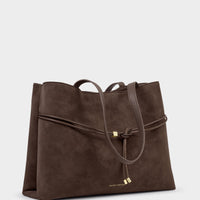 Lori Suedette Tote Bag - Bitter Chocolate