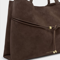 Lori Suedette Tote Bag - Bitter Chocolate