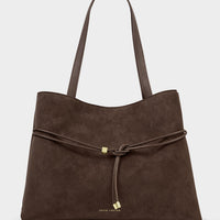 Lori Suedette Tote Bag - Bitter Chocolate
