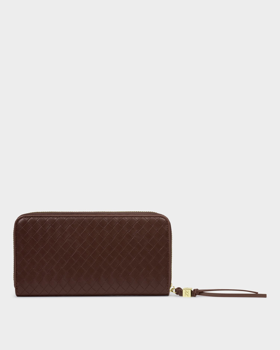 Nova Woven Texture Large Wallet - Chocolate