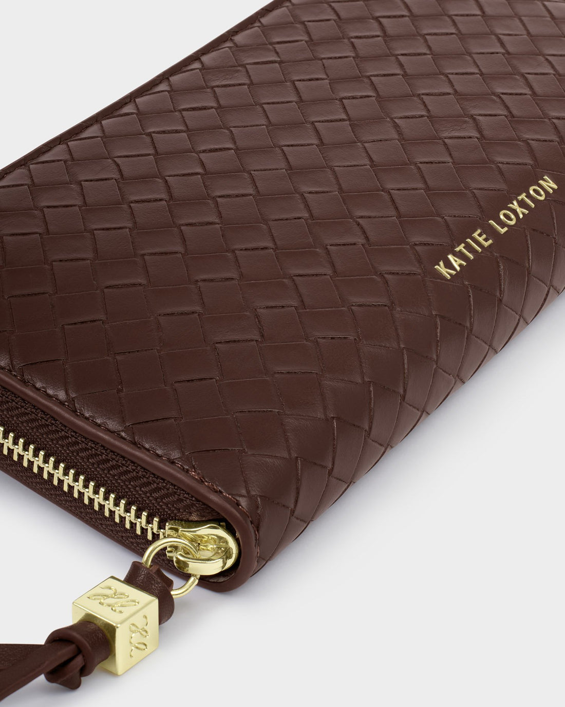 Nova Woven Texture Large Wallet - Chocolate