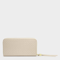 Nova Woven Texture Large Wallet - Oyster
