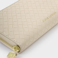 Nova Woven Texture Large Wallet - Oyster