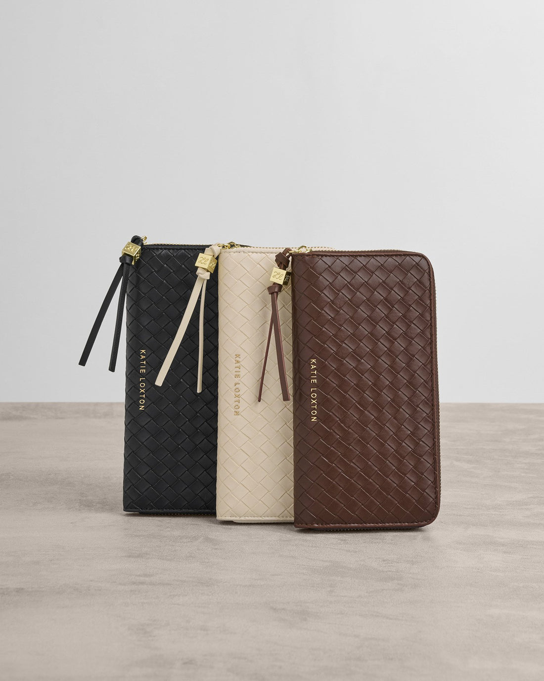 Nova Woven Texture Large Wallet - Black