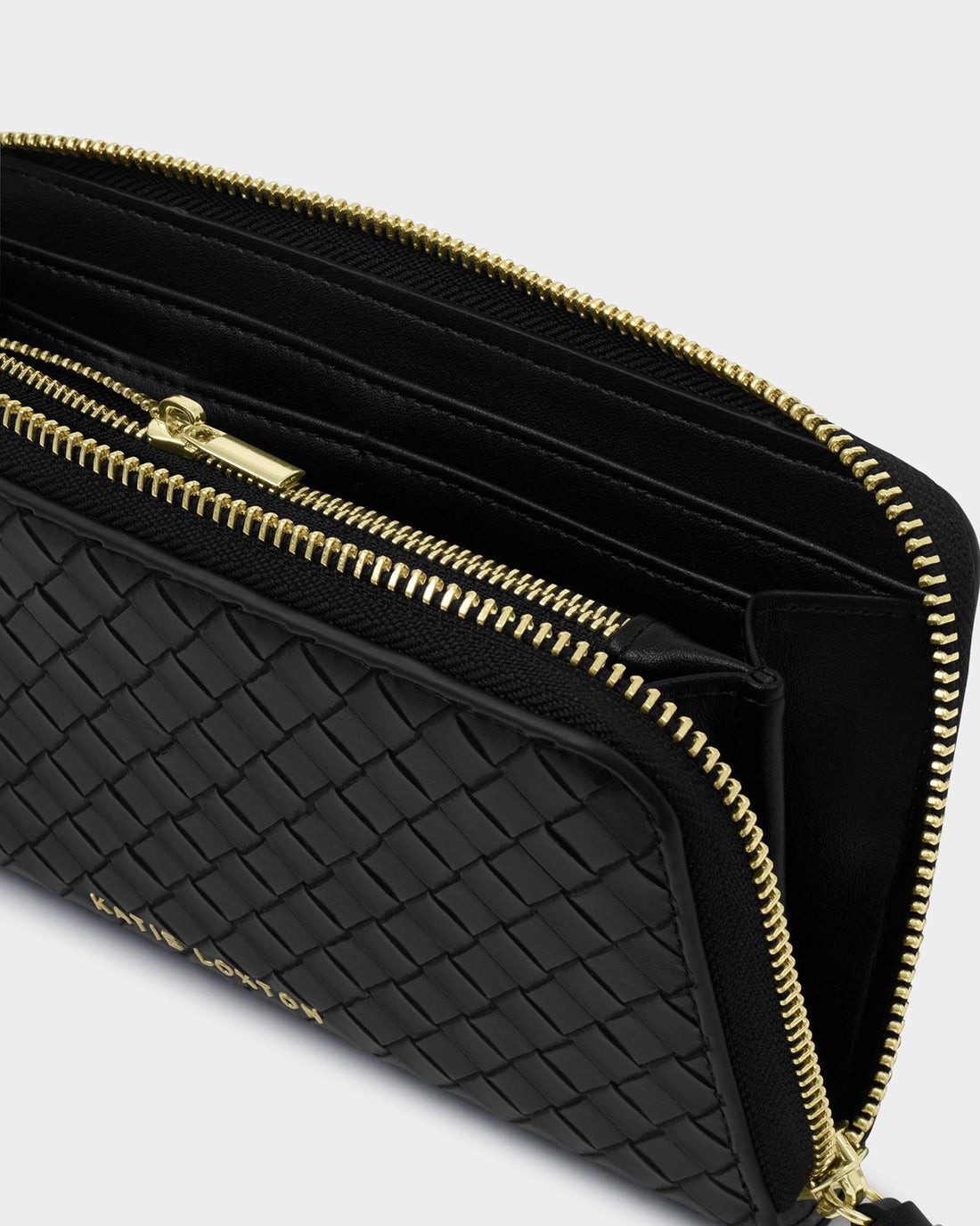 Nova Woven Texture Large Wallet - Black