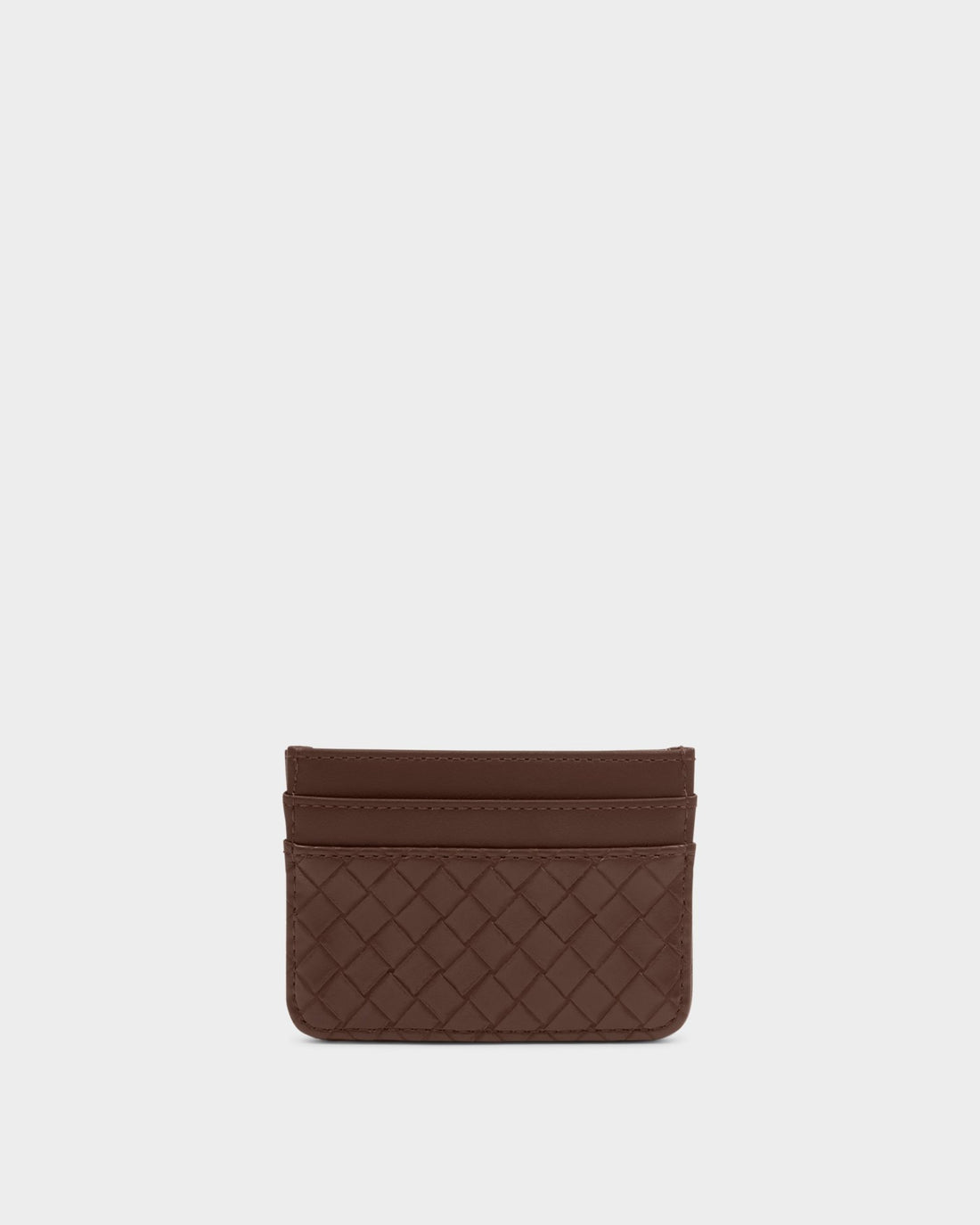 Nova Woven Texture Card Holder - Chocolate