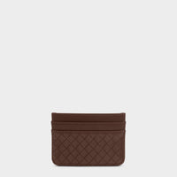 Nova Woven Texture Card Holder - Chocolate