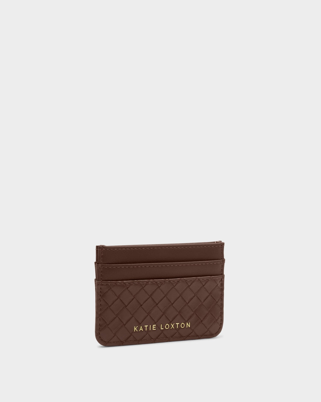 Nova Woven Texture Card Holder - Chocolate