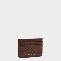 Nova Woven Texture Card Holder - Chocolate