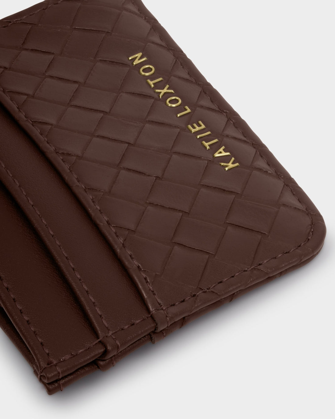 Nova Woven Texture Card Holder - Chocolate