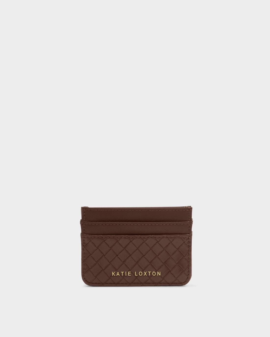 Nova Woven Texture Card Holder - Chocolate