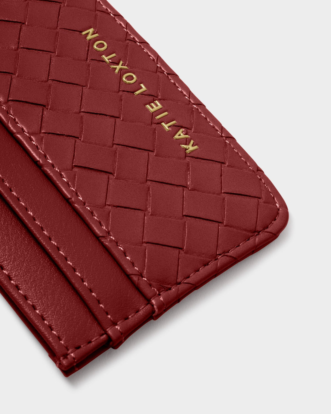 Nova Woven Texture Card Holder - Crimson