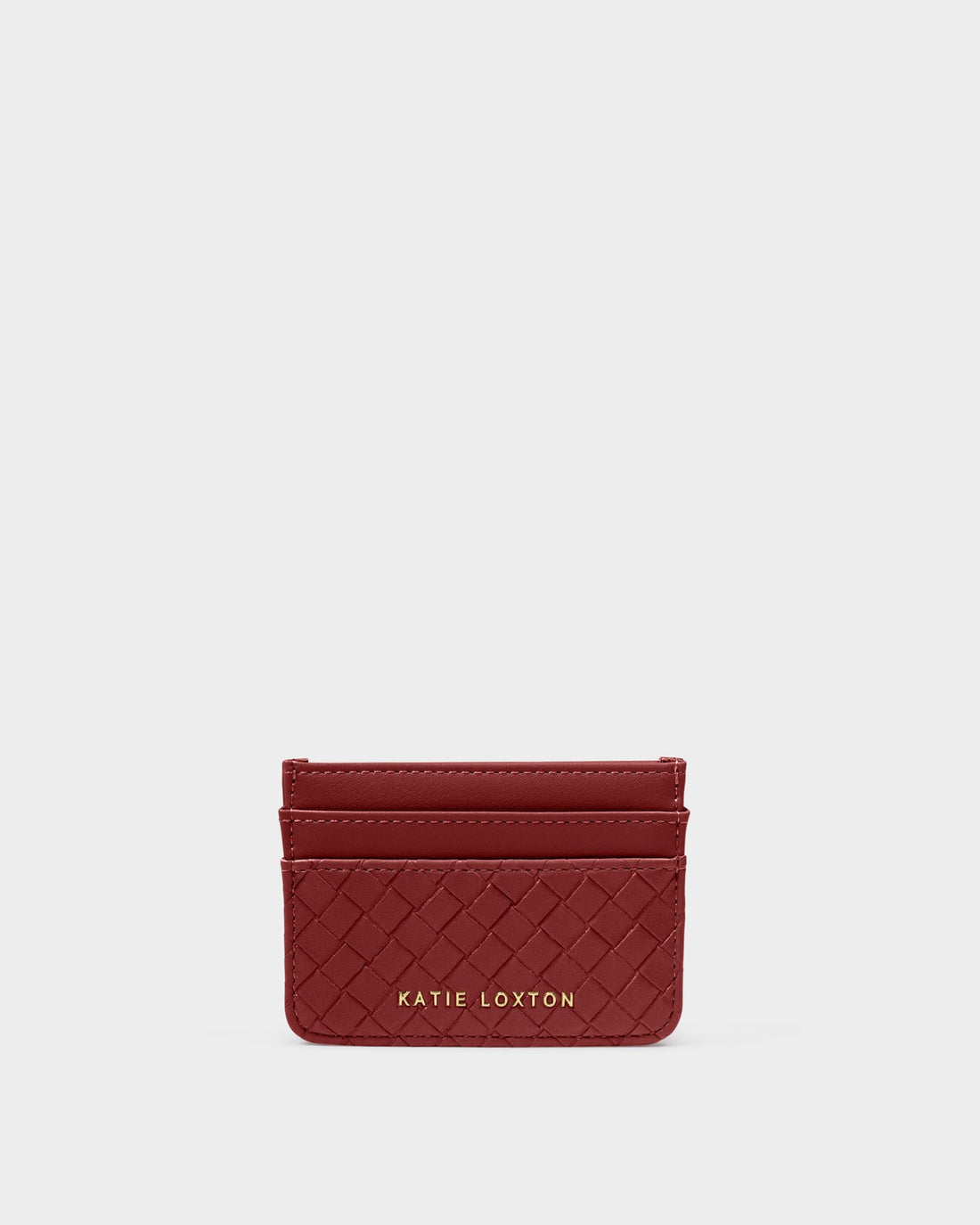 Nova Woven Texture Card Holder - Crimson