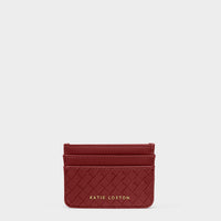 Nova Woven Texture Card Holder - Crimson