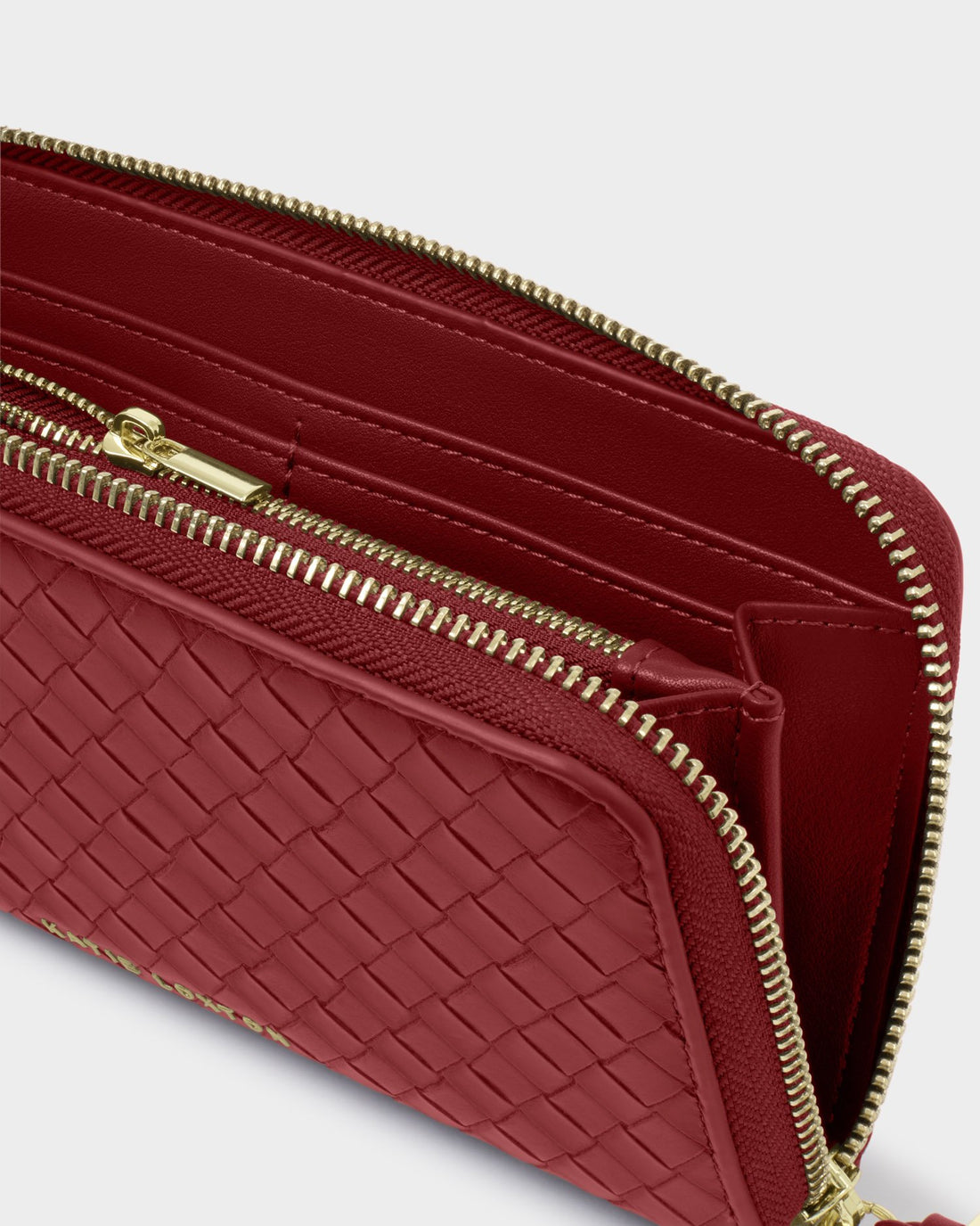 Nova Woven Texture Large Wallet - Crimson