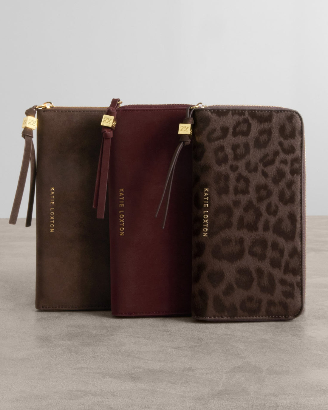 Large Suedette Wallet - Cherry