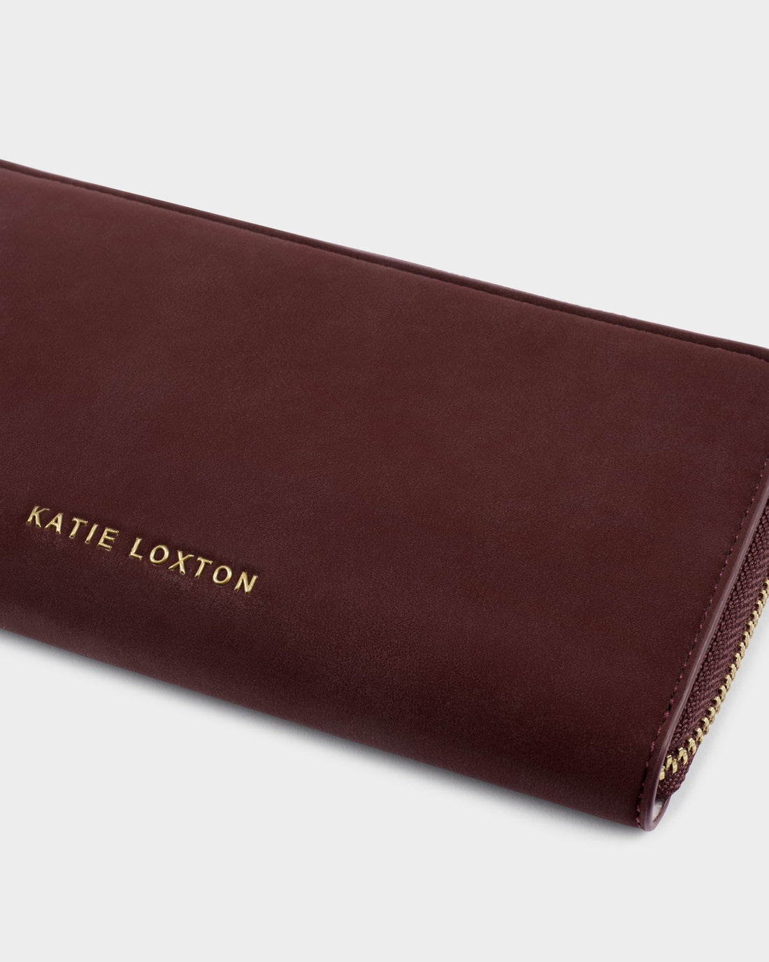 Large Suedette Wallet - Cherry