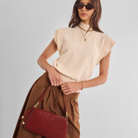 Nova Small Shoulder Bag - Crimson